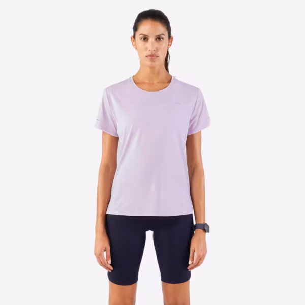เสื้อยืดใส่วิ่งระบายอากาศได้ดีสำหรับผู้หญิงรุ่น Kiprun Run 500 Dry (สีม่วง Mauve)