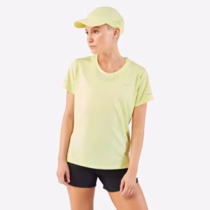 เสื้อยืดใส่วิ่งระบายอากาศได้ดีสำหรับผู้หญิงรุ่น Kiprun Run 500 Dry (สีเหลือง)